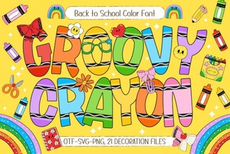 Groovy Crayon Font: Creative Designs & Fun Projects
