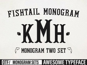 Masterful Fishtail Monogram Font Designs