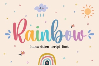 Rainbow Font Designs for Creative Projects